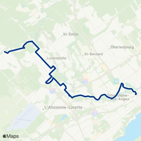 RTC Place Jacques-Cartier - Val-Bélair map