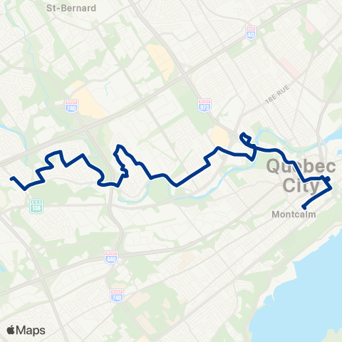RTC Pl. J.-Cartier / Colline Parlementaire - Terminus les Saules map