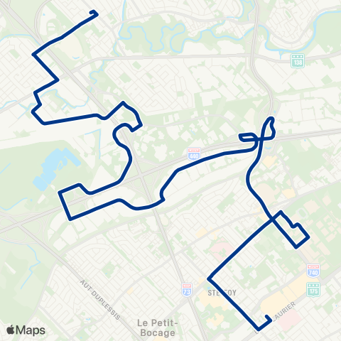 RTC Sainte-Foy Centre - Terminus les Saules map