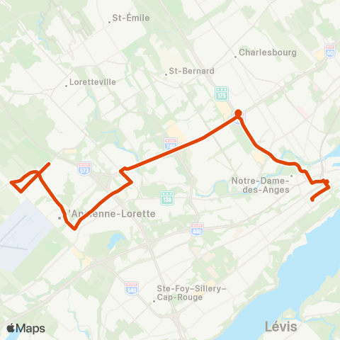 RTC Pl. Jacques-Cartier / Colline Parlementaire - l'Ancienne-Lorette map