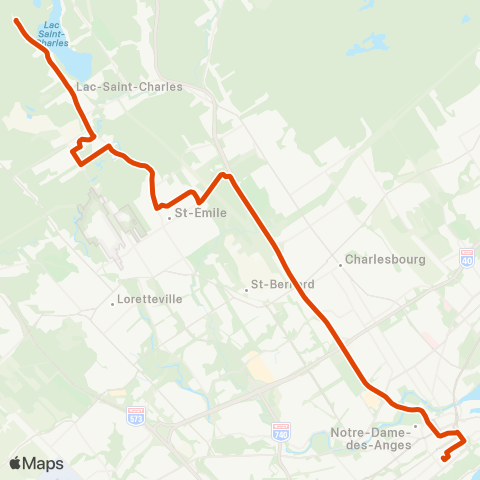 RTC Colline Parlementaire - Lac-St-Charles map