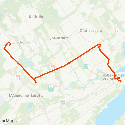 RTC Vieux-Québec - Loretteville map