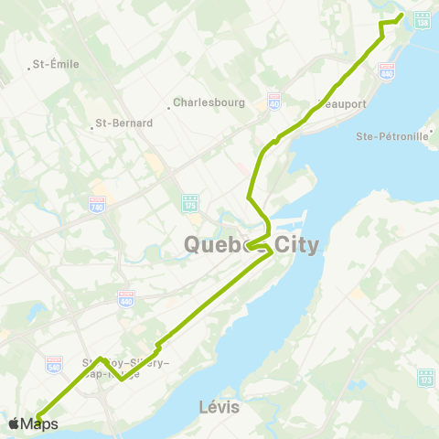 RTC Terminus Chute-Montmorency - Colline Parlementaire map