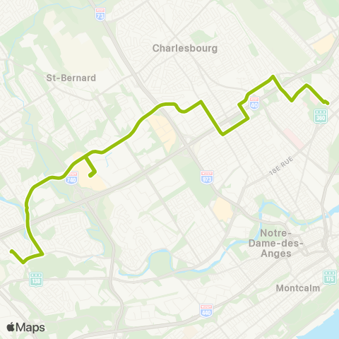 RTC Terminus Beauport - Terminus les Saules map