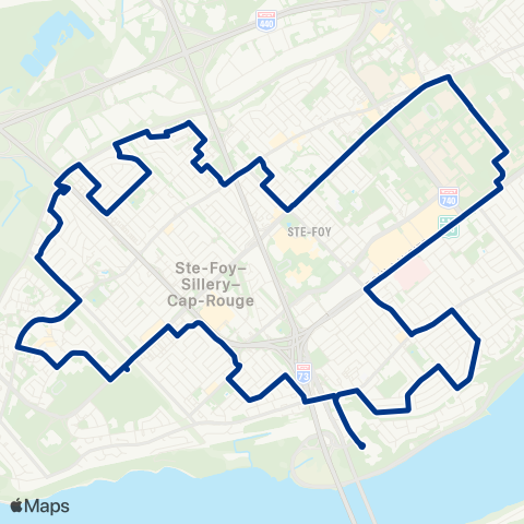 RTC Université Laval - Terminus Pie-XII map