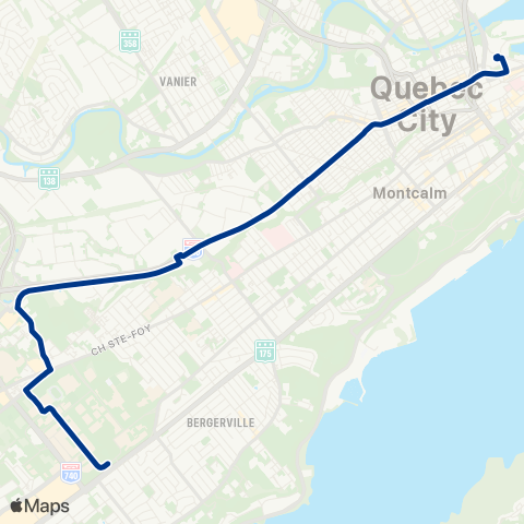 RTC Terminus Gare-du-Palais - Uni Laval map