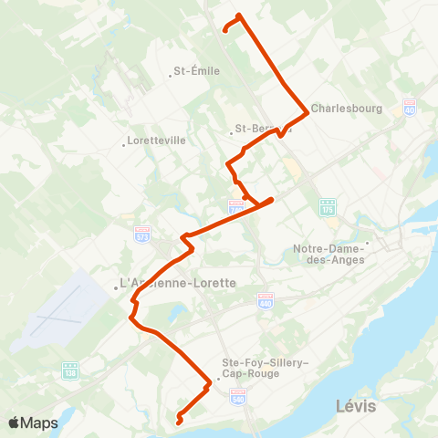 RTC Pointe-de-Ste-Foy - Terminus de la Faune map