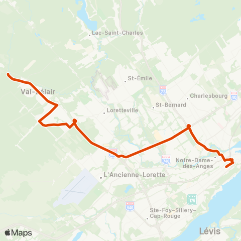 RTC Colline Parlementaire - Val-Bélair map