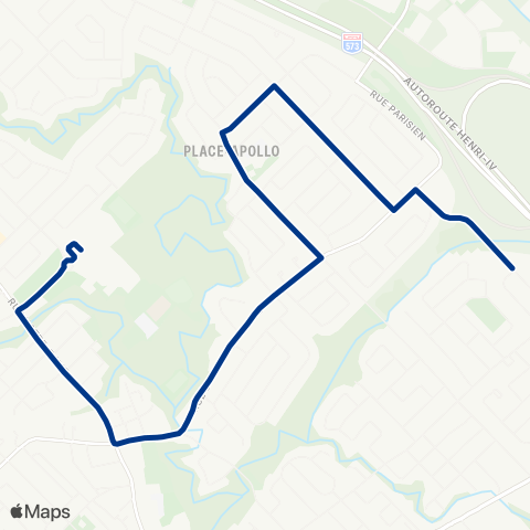 RTC Lignes scolaires École Sec. Polyvalente de l'Ancienne-Lorette - St-Jean-Baptiste / Barrès map