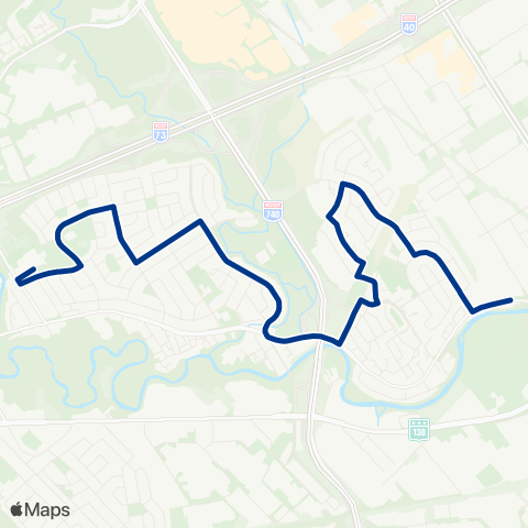 RTC Lignes scolaires École Secondaire la Camaradière - Père-Lelièvre / Godin map