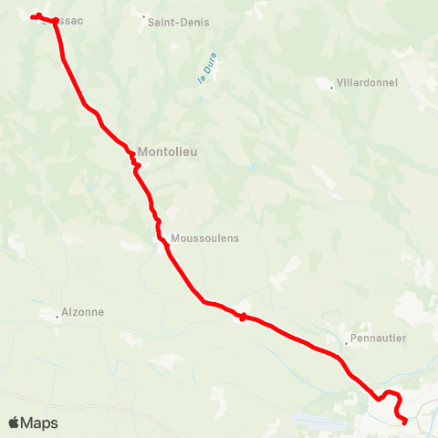 RTCA Saissac - Carcassonne map