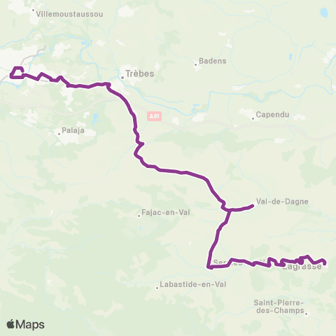 RTCA Lagrasse - Carcassonne map