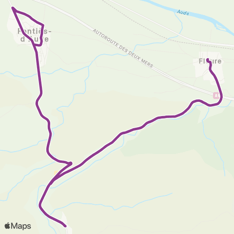 RTCA Fontiès - Floure - Monze map