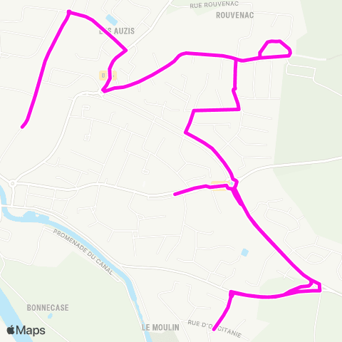 RTCA Navette Haut de Trèbes map