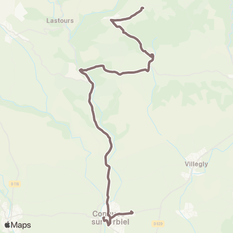 RTCA Limousis - Conques sur Obiel map