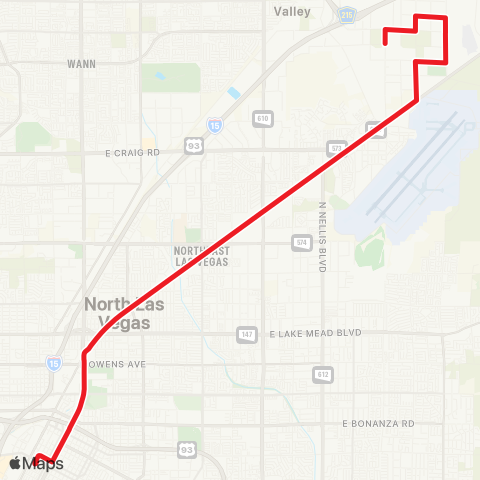 RTC Las Vegas Blvd North map