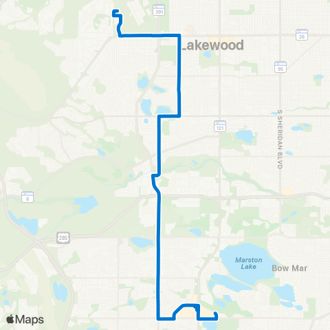 RTD South Kipling Street map