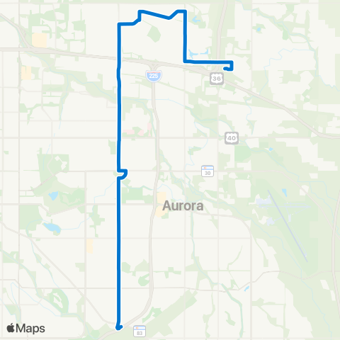 RTD Peoria Street map