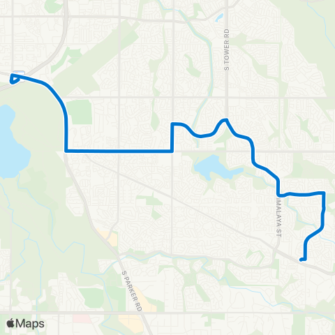RTD Quincy Avenue map
