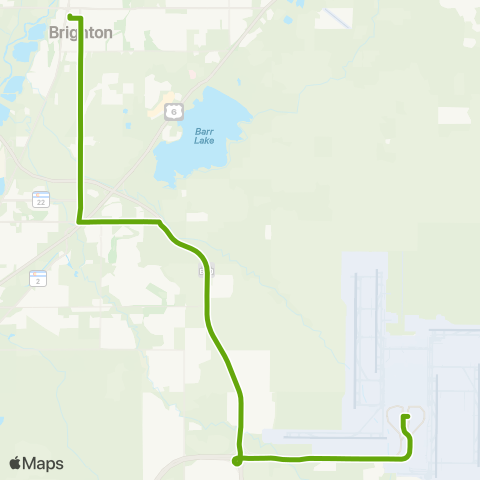 RTD Brighton / Denver Airport map