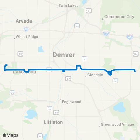 RTD Alameda Avenue map
