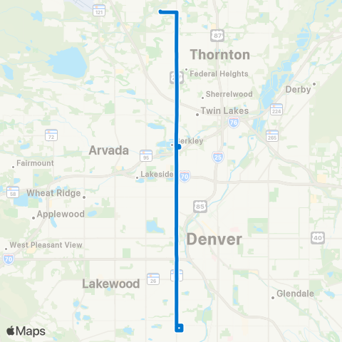 RTD Federal Blvd map