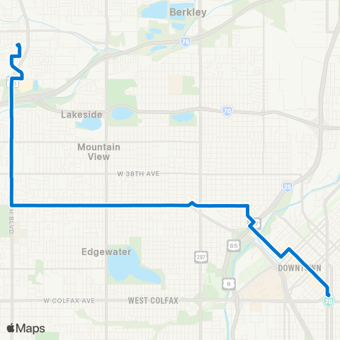 RTD West 32nd Avenue map