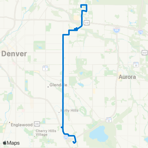 RTD Monaco Parkway map
