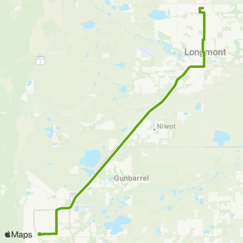 RTD Boulder / Longmont map