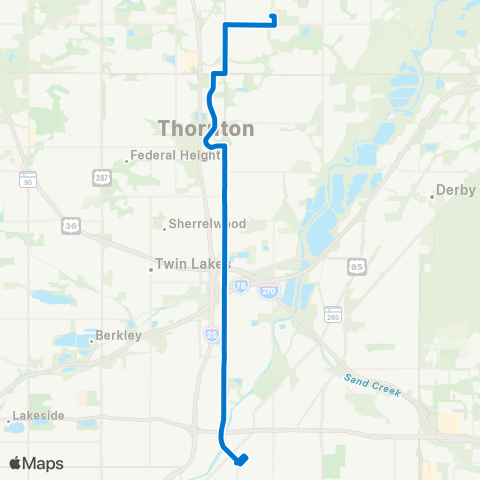 RTD North Washington map