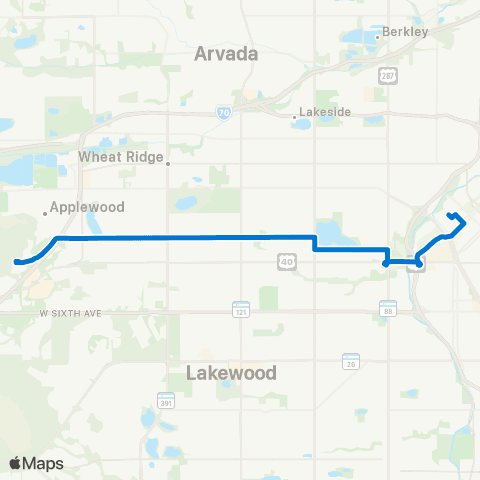RTD West 20th Ave map