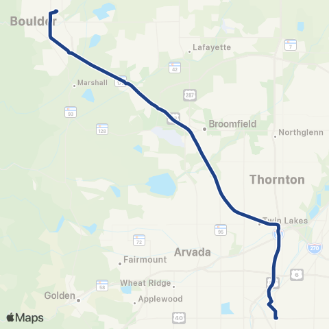RTD Denver - Boulder Junction map