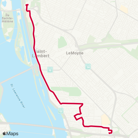 RTL Riverside / Secteurs P-V Brossard map