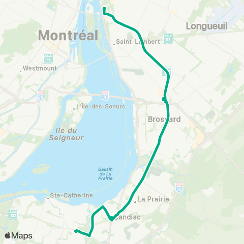 RTL Ligne Métropolitaine Taschereau map