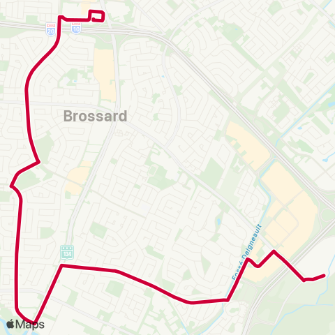 RTL Secteurs R-S-T Brossard map
