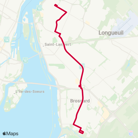 RTL Taschereau / Coteau-Rouge / Cégep e.-Montpetit map
