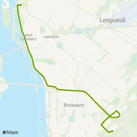 RTL Brossard / du Quartier / Terminus Longueuil map