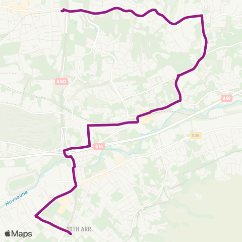 RTM - Réseau scolaire Métro la Fourragère - Lycée Jean Perrin map