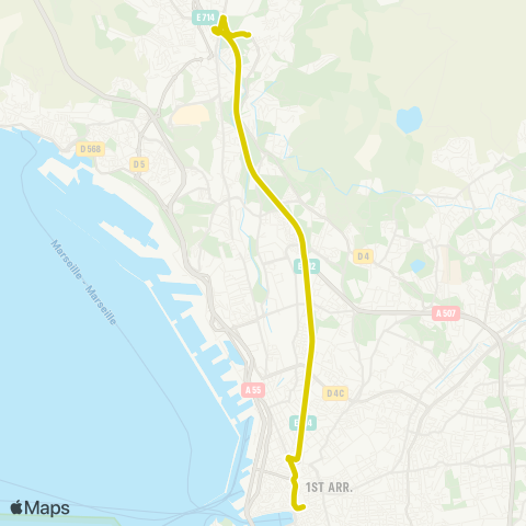 RTM Canebière Bourse - Hôpital Nord map