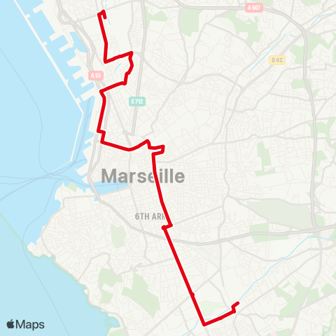RTM Métro Gèze - Sainte-Marguerite Dromel map
