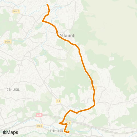 RTM Gare de la Barasse - Collège Olympe de Gouges map