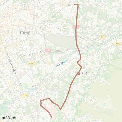 RTM Métro la Fourragère - la Gaye map