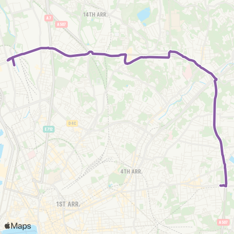 RTM Gèze - Métro la Fourragère map