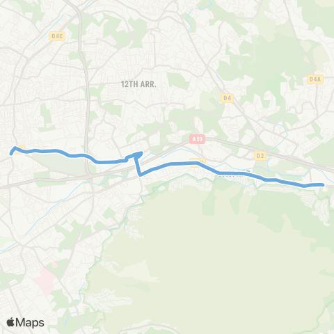 RTM Métro la Timone - la Solitude map