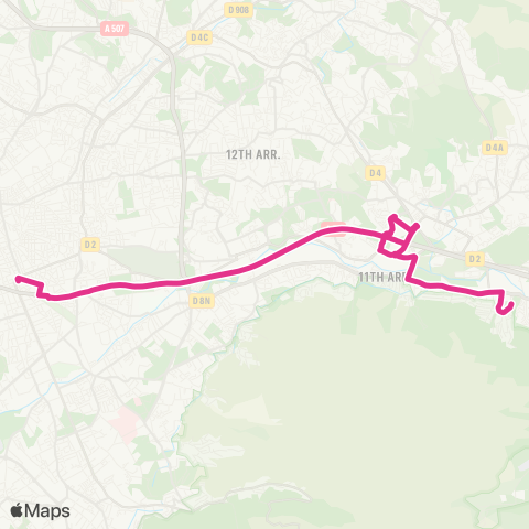 RTM Castellane - les Escourtines map