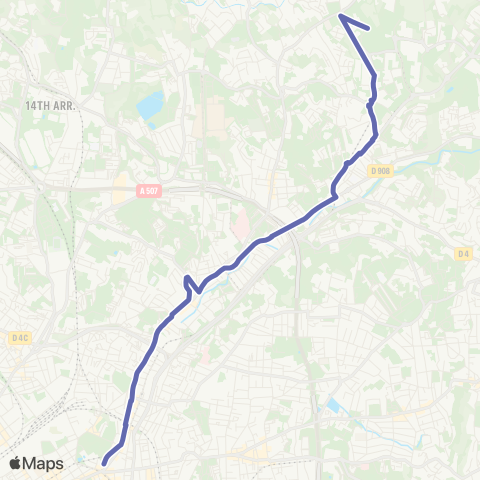 RTM Métro 5 Avenues - les Baronnies map