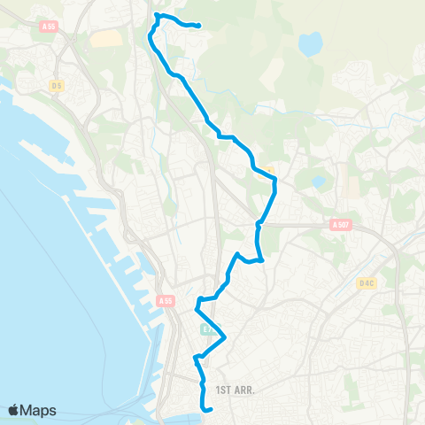 RTM Canebière Bourse - la Savine les Pins map