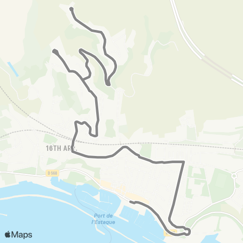 RTM Estaque Port - Rochers de l'Estaque map
