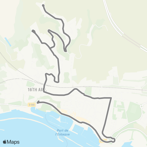 RTM Espace Mistral - Rochers de l'Estaque map