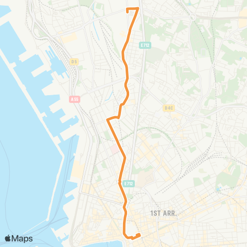 RTM Canebière Bourse - Canet Ambrosini map